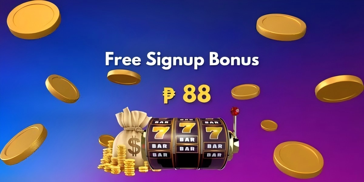Promotional artwork of the welcome match offer with slot reels and gold coins